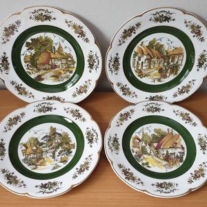4 ASCOT servise plates by Wood and son ENGLAND